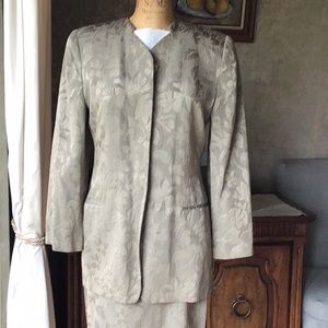 Giorgio Armani vintage silk suit. Straight skirt